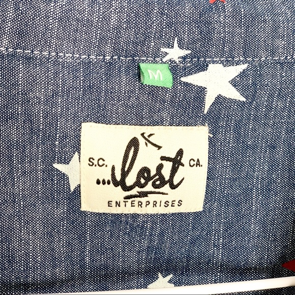 Lost Enterprises Button Down Shore Sleeve Shirt - Picture 6 of 6